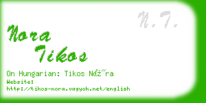 nora tikos business card